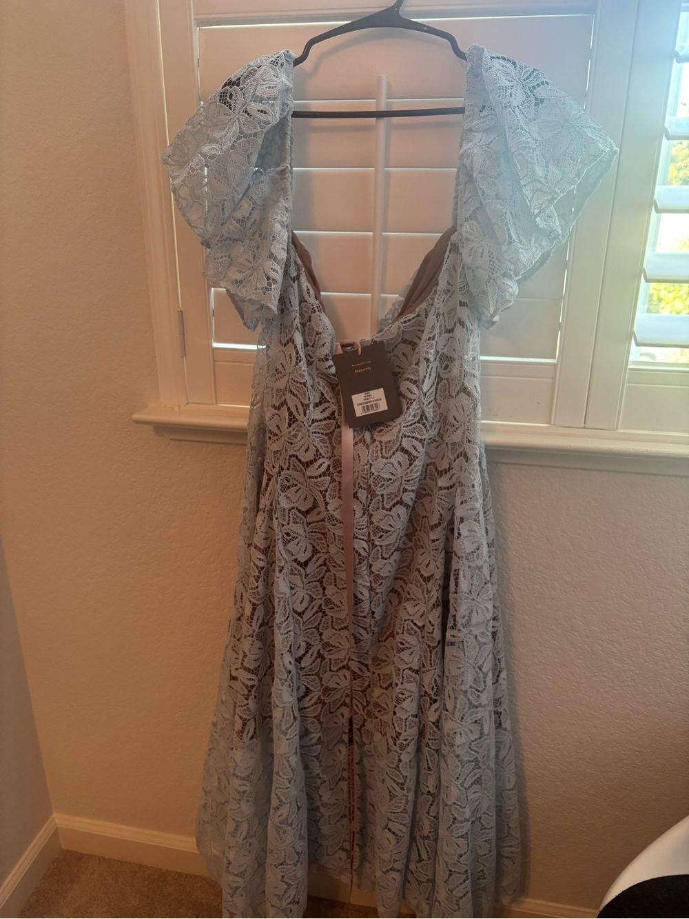House of CB Light Blue Lace Midi Dress - Picture 4 of 5